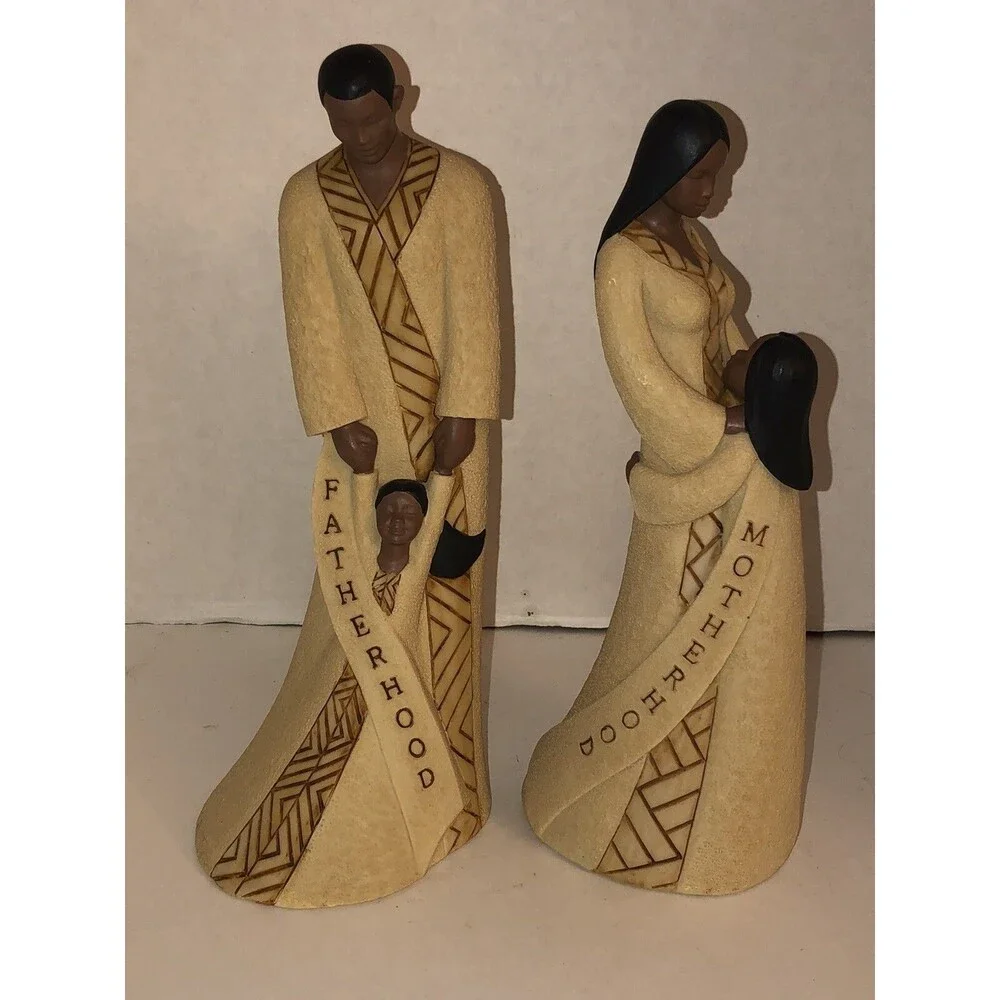 Motherhood Fatherhood Black Figures African American Positive Image Daughter 11”